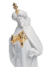 King Balthasar Nativity Figurine, Golden Luster